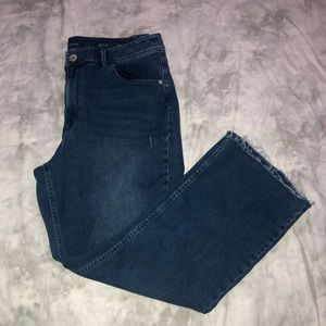 J Jill Kick Flare Ankle Raw Hem Jeans